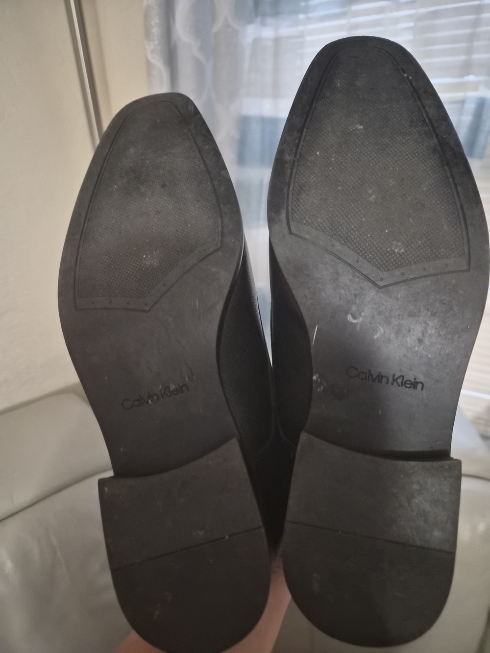 Calvin Klein Black Men’s Leather Lace-Up Oxfords - Picture 4 of 4